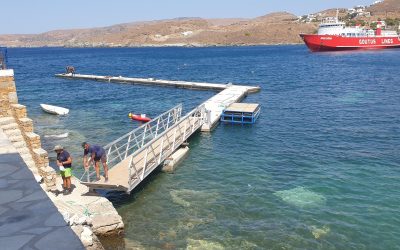 ΔΕΛΤΙΟ ΤΥΠΟΥ : Εγκατάσταση πλωτών εξεδρών στο λιμένα Μέριχα Κύθνου